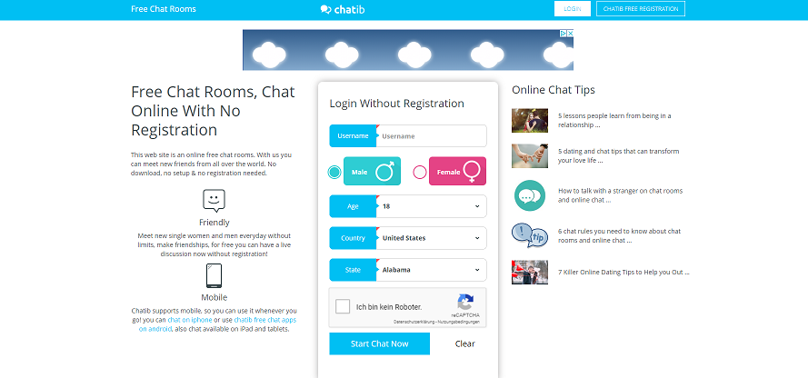 Online Chat Rooms in the US