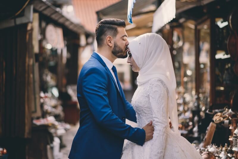 islamic couple have just married