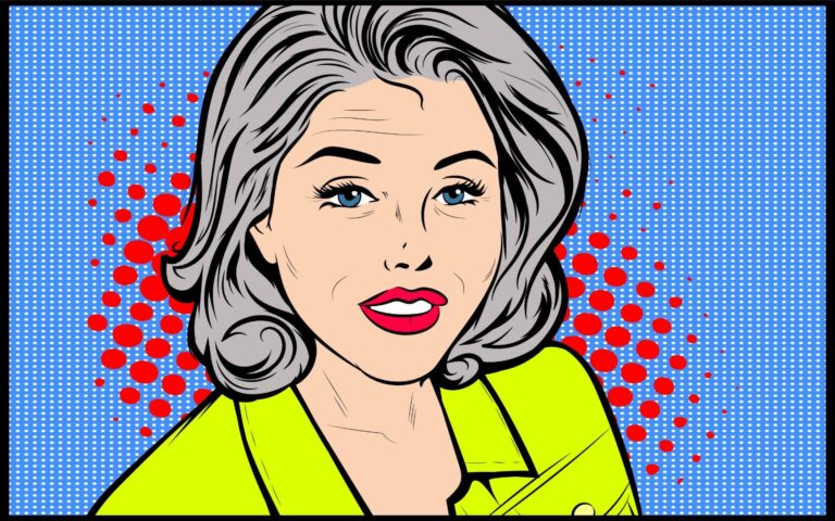 comic style mature woman