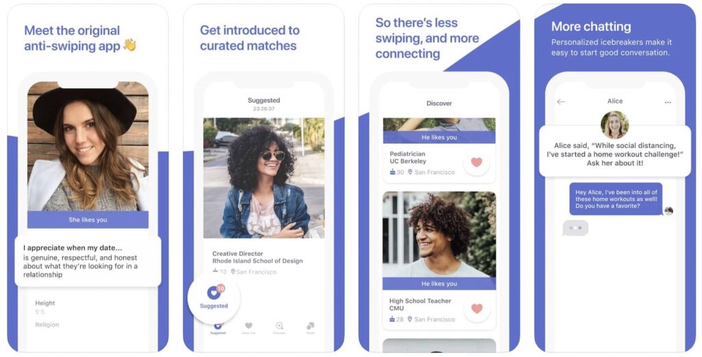 coffee meets bagel vs okcupid comparison feature screenshot