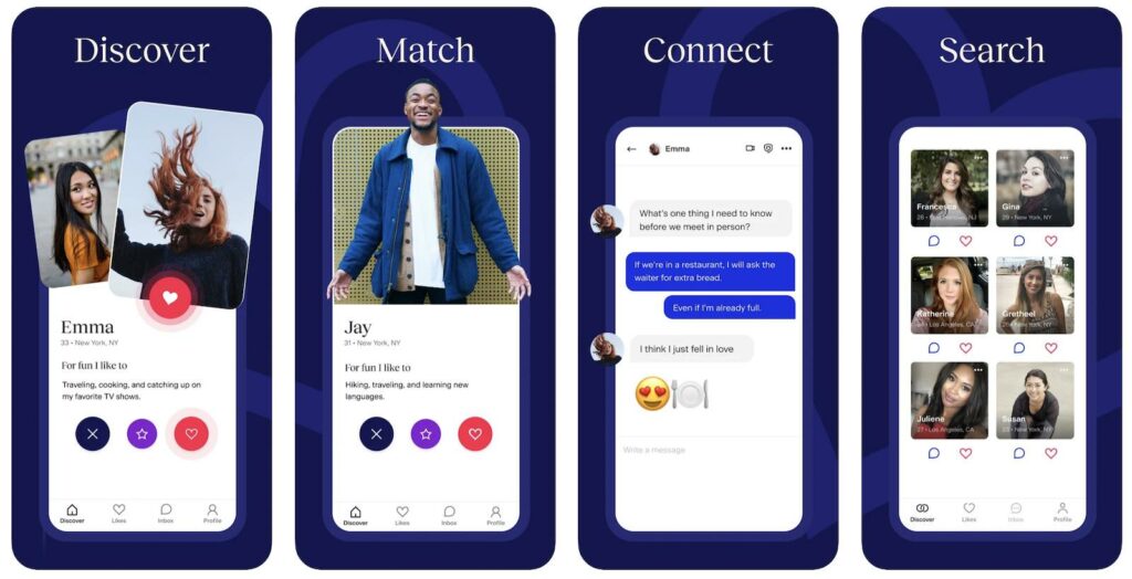 match vs bumble app screengrab