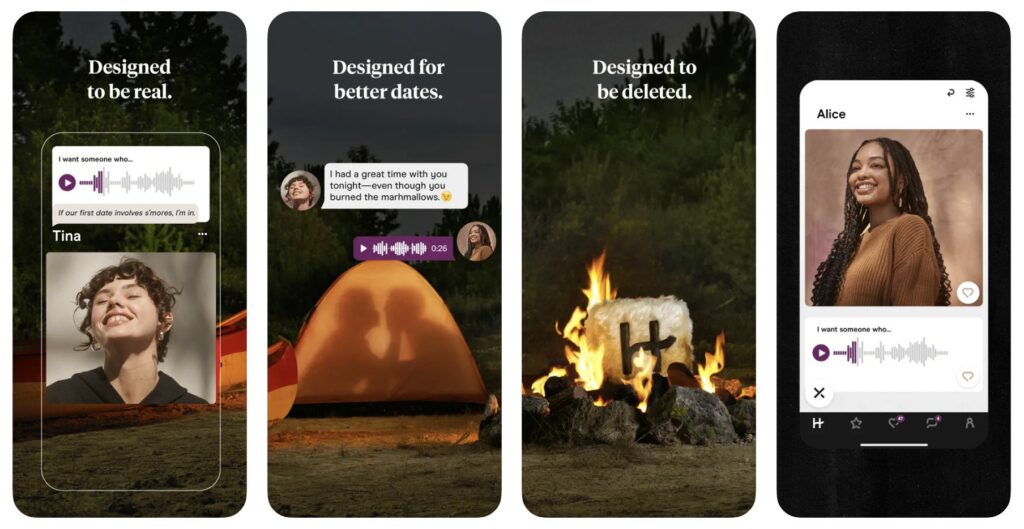 hinge vs zoosk app comparison screenshots