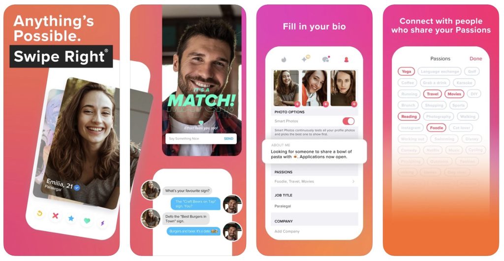 tinder: one of the best dating apps without facebook login