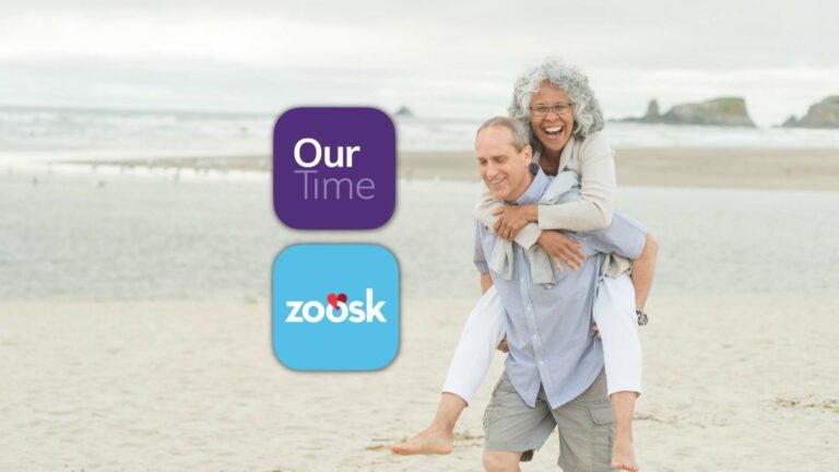 zoosk vs ourtime couple on the beach